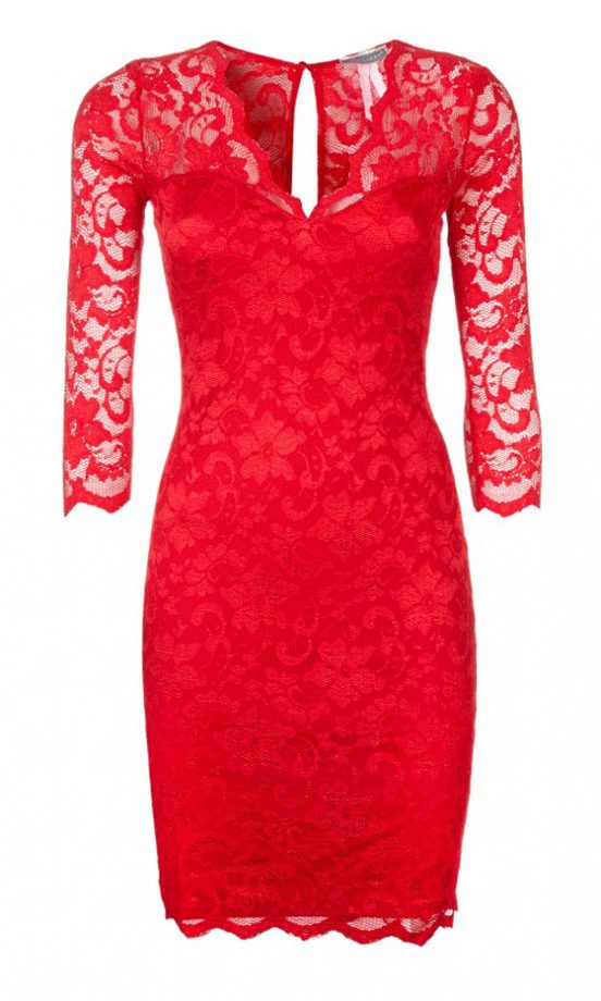 Lipsy Long-Sleved Lace Dress, £45