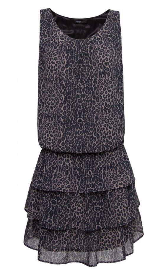 Mango Leopard Print Ruffled Dress, £34.99