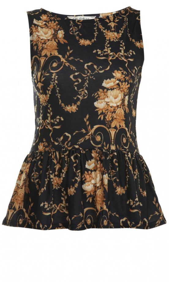Miss Selfridge Baroque Peplum Top, £24