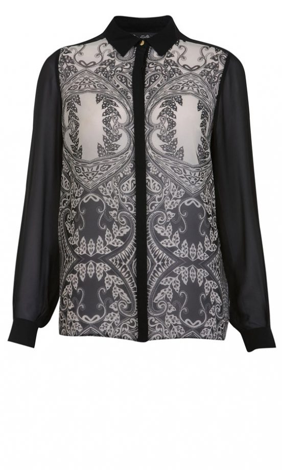Miss Selfridge Paisley Mirror Print Shirt, £35