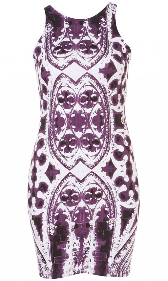 Motel 'Gothic Placement' Print Bodycon Dress, £35