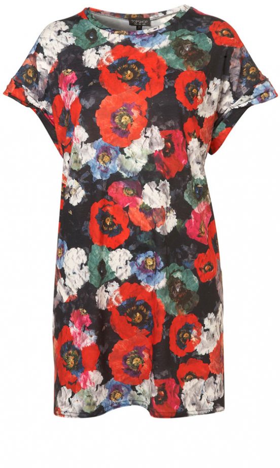 Topshop Poppy Print oversized T-Shirt, £25