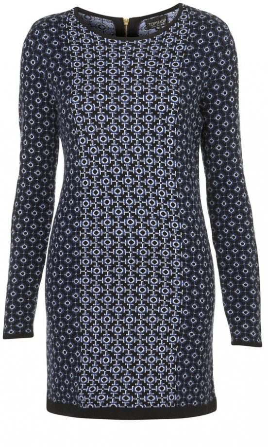 Topshop Knitted Tile Jacquard Dress, £45