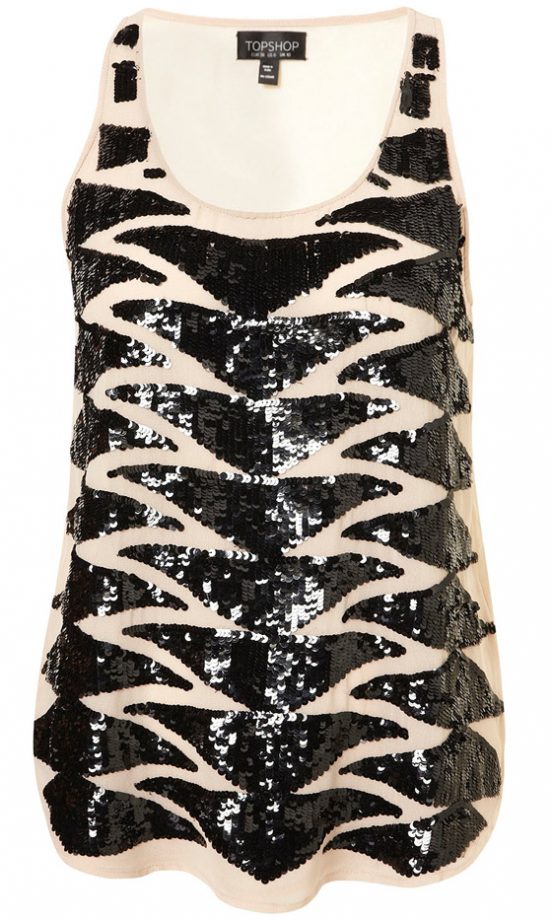 Topshop Zig Zag Sequin Top, £42