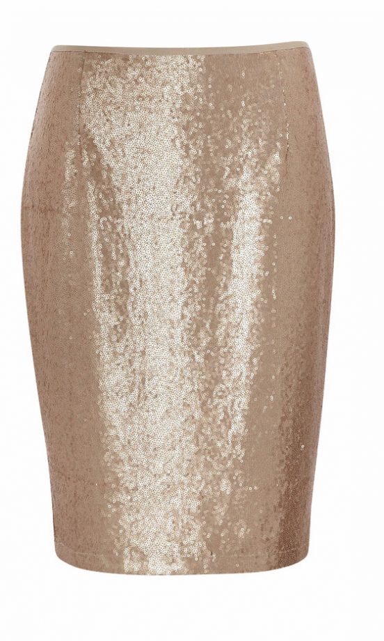 Matalan Gold Beaded Pencil Skirt
