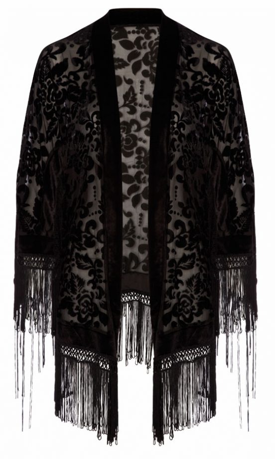 Matalan Black Fringed Cardigan