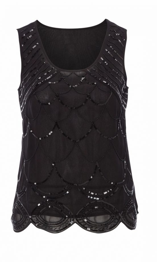 Matalan Black Scallop Top