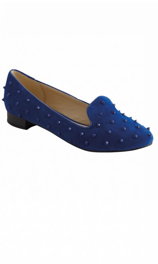 Matalan Cobalt Blue Studded Slipper Loafers
