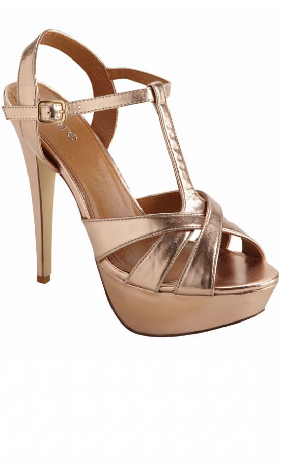 Matalan Metallic Platform Heel