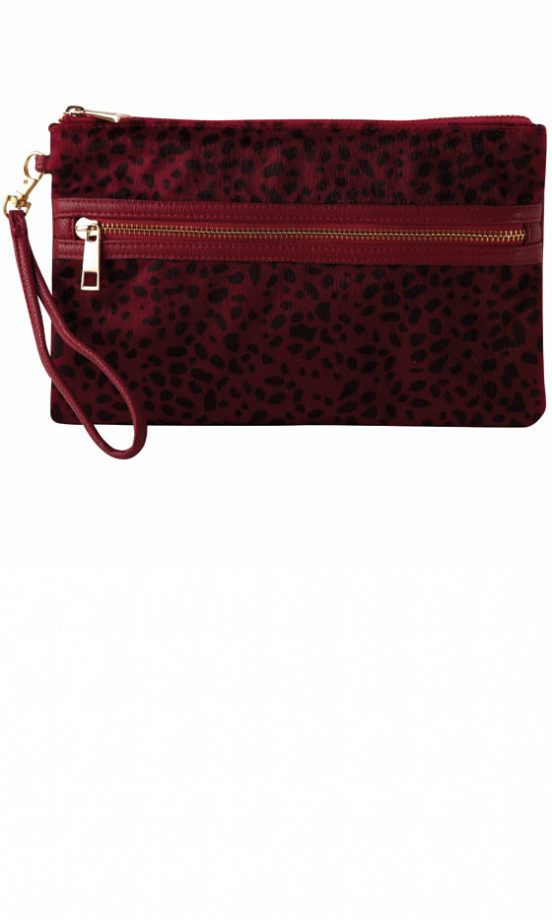 Matalan Red Leopard Print Clutch