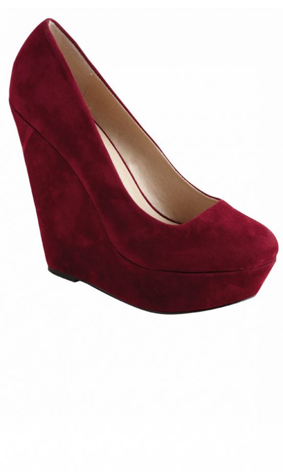 Matalan Red Wine Coloured Wedges