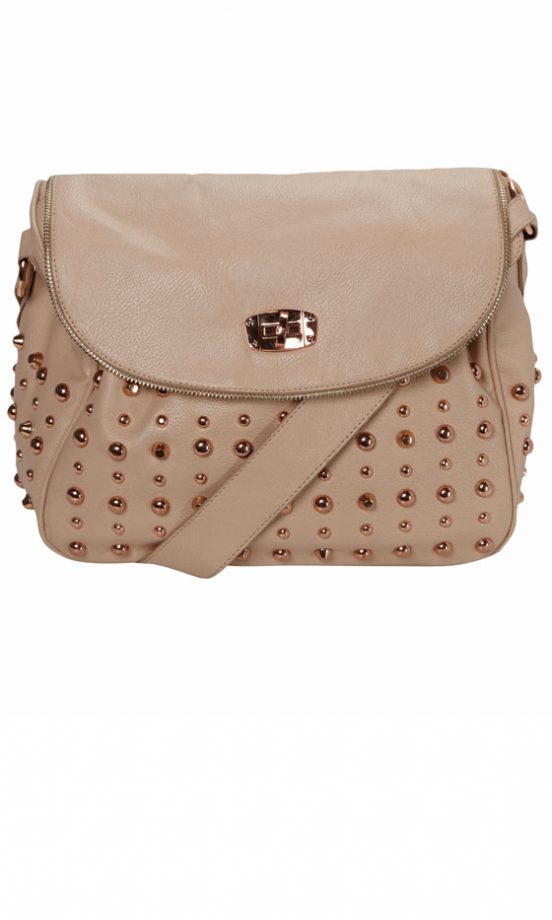 Matalan Peach Studded Handbag