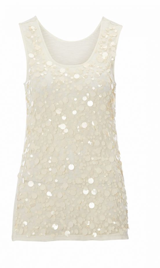 Matalan White Beaded Tank Top