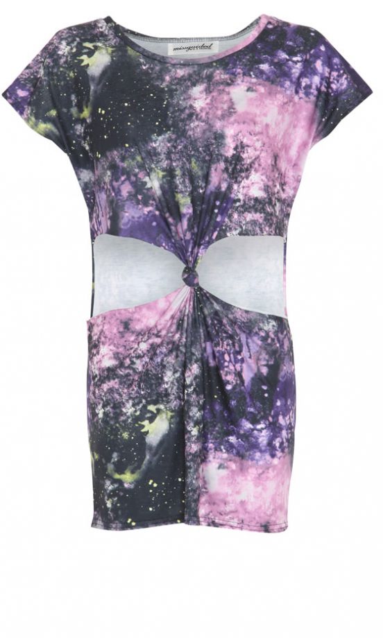 Missguided Galaxy Cut-Out Tunic Top, £14.99