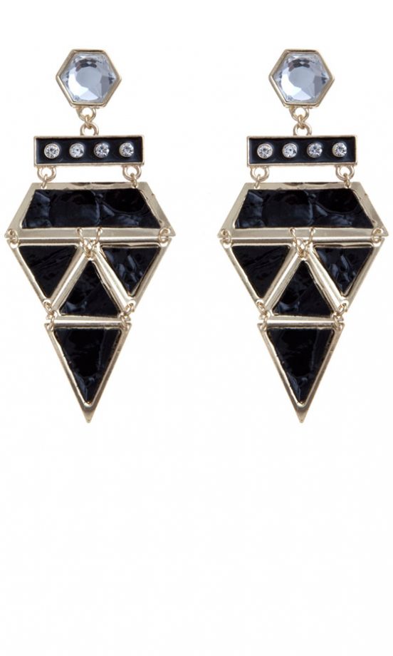 New Look Art Deco Earrings, £7.99