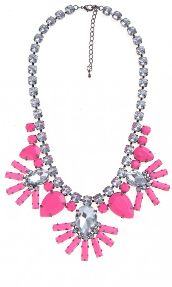 New Look Neon And Jewel Floral Necklace, £12.99