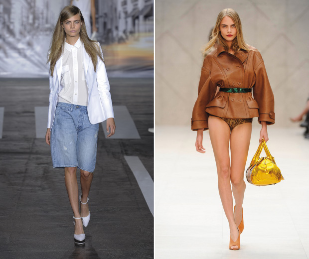 Cara Delevingne on the SS13 catwalk