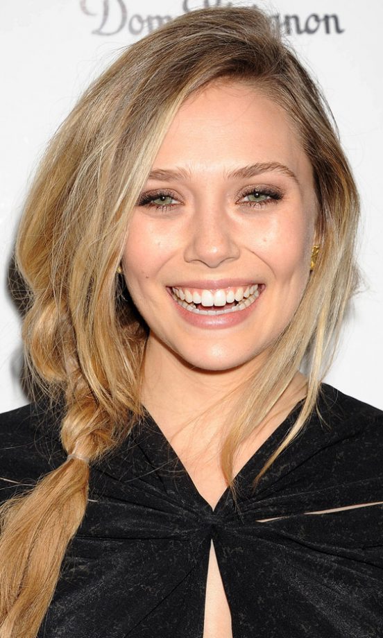 Elizabeth Olsen's Sleek Plait Hairstyle Looks Amazing For Day And Night, 2012