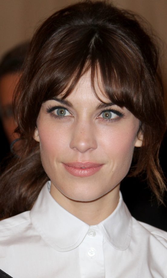 Alexa Chung's Simple Updo Looks Perfect With Her Choppy Fringe, 2012