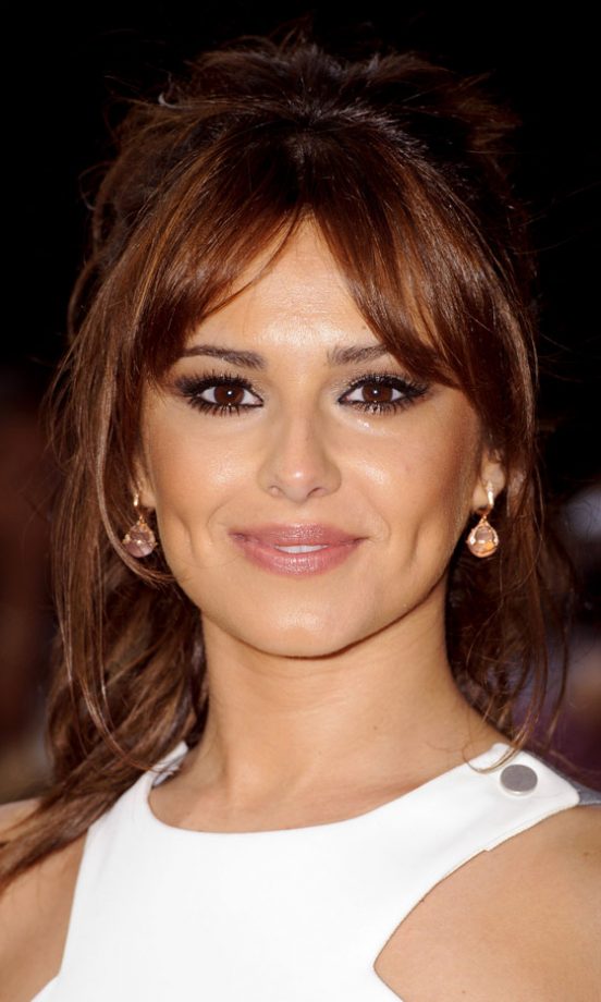 Cheryl Cole's Parted Fringe Gives Her Ponytail Hairstyle A Fresh Edge, 2012