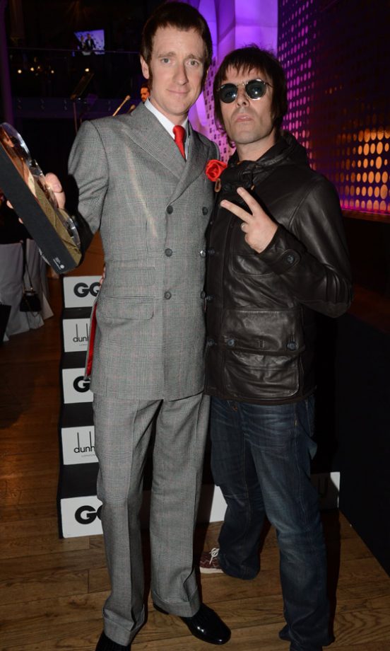 Bradley Wiggins And Liam Gallagher At The GQ Men Of The Year Awards, 2012