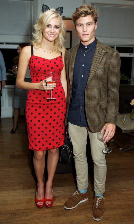 Pixie Lott And Oliver Cheshire At The The Dom Perignon Dinner In London, 2012
