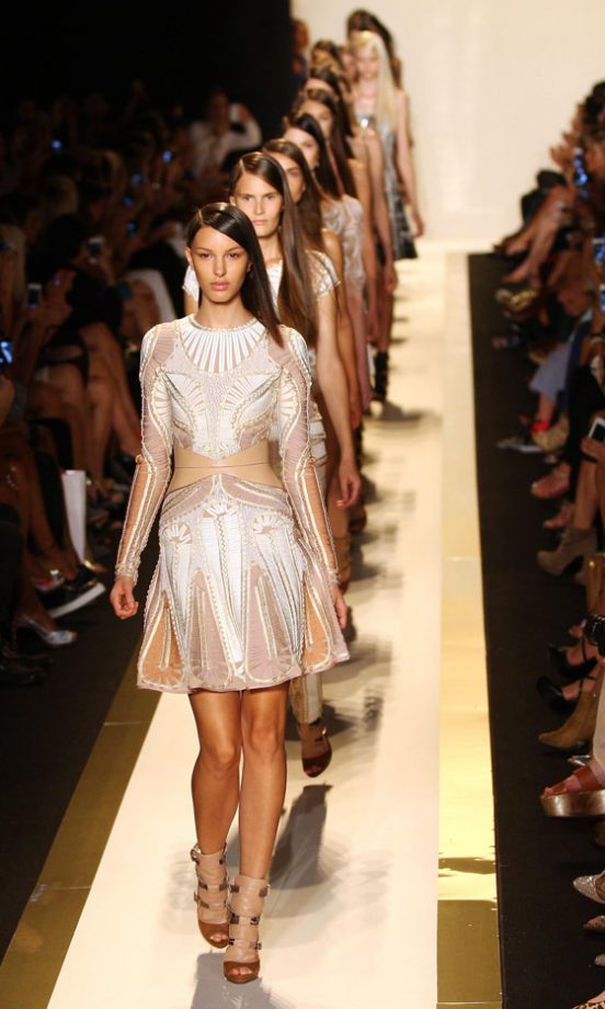 Models At The Herve Leger By Max Azria SS13 Show At New York Fashion Week, 2012