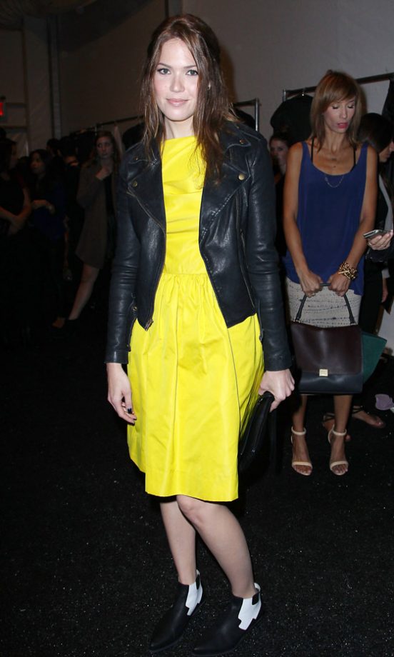 Mandy Moore At The Lela Rose SS13 Show At New York Fashion Week, 2012