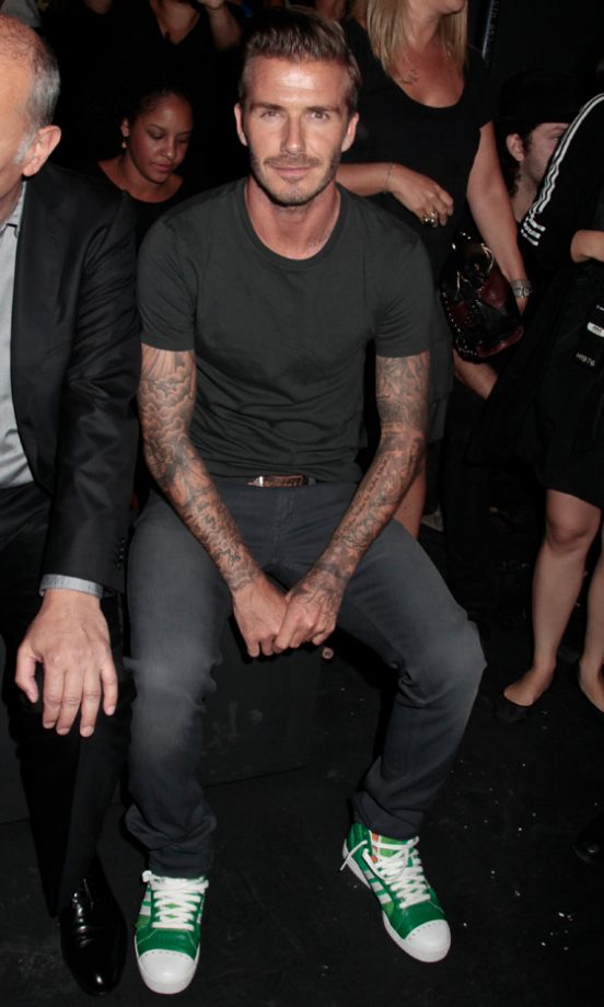 David Beckham At The Y-3 SS13 Show At New York Fashion Week, 2012