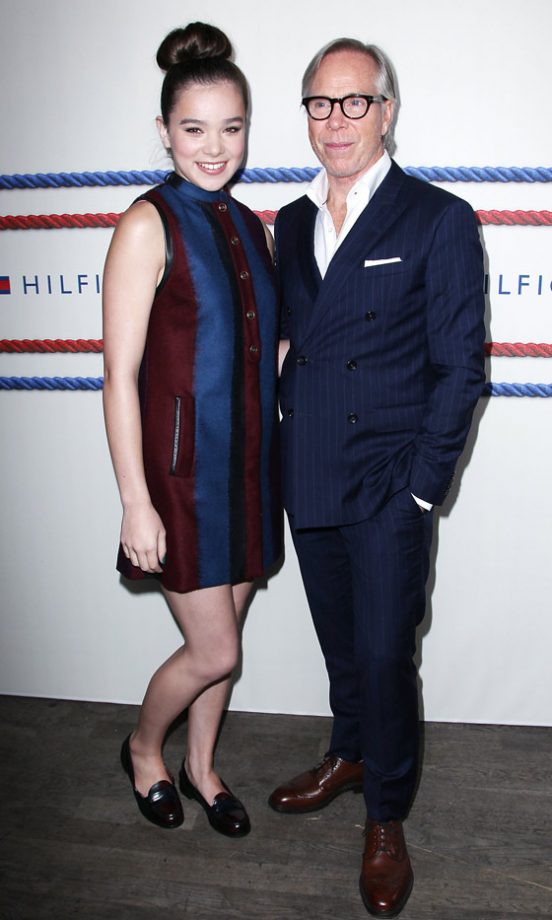 Hailee Steinfeld And Tommy Hilfiger At The Tommy Hilfiger SS13 Show At New York Fashion Week, 2012