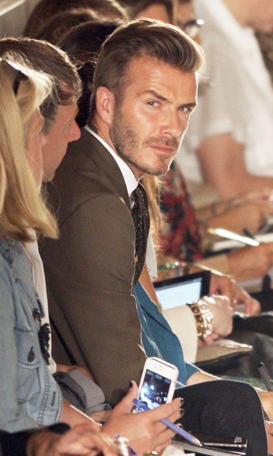 David Beckham At The Victoria Beckham SS13 Show At New York Fashion Week, 2012