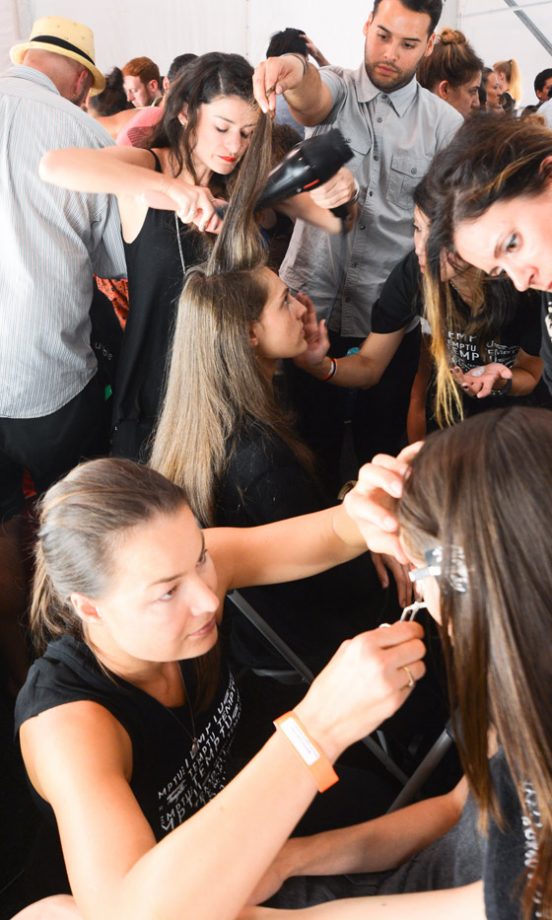 Backstage At The Herve Leger By Max Azria SS13 Show At New York Fashion Week, 2012