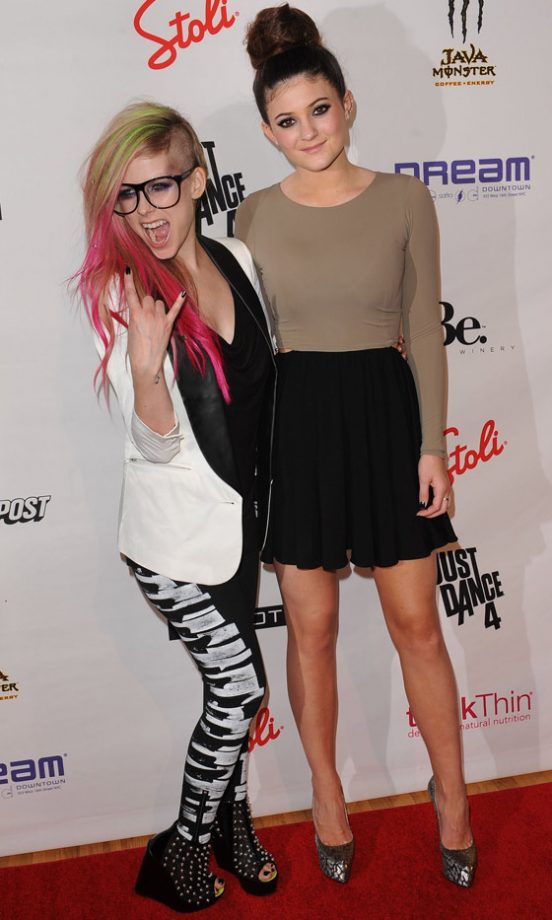 Avril Lavigne And Kylie Jenner At The Abbey Dawn By Avril Lavigne SS13 Show At New York Fashion Week, 2012