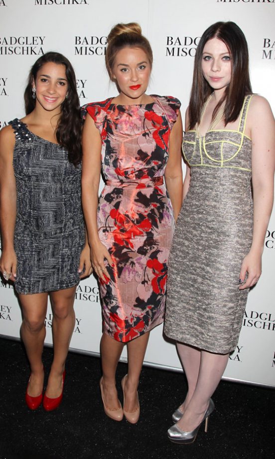 Lauren Conrad, Michelle Trachtenberg And Aly Raisman At The Badgley Mishka SS13 Show At New York Fashion Week, 2012