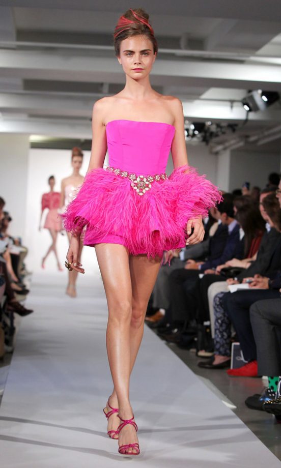 Cara Delevingne At The Oscar De La Renta SS13 Show At New York Fashion Week, 2012