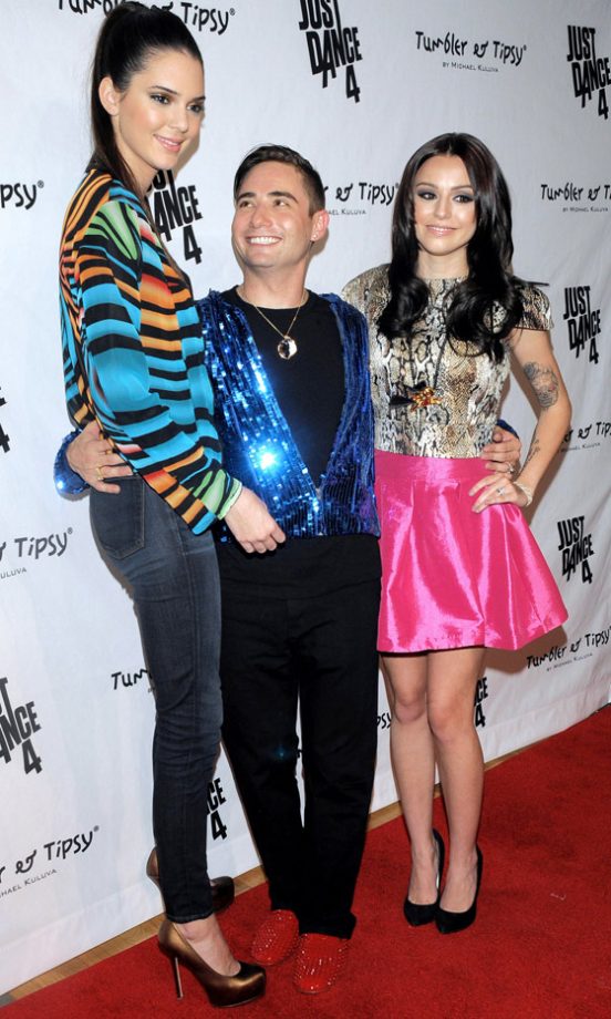 Kendall Jenner And Cher Lloyd With Michael Kuluva At The Tumbler And Tipsy SS13 Show At New York Fashion Week, 2012