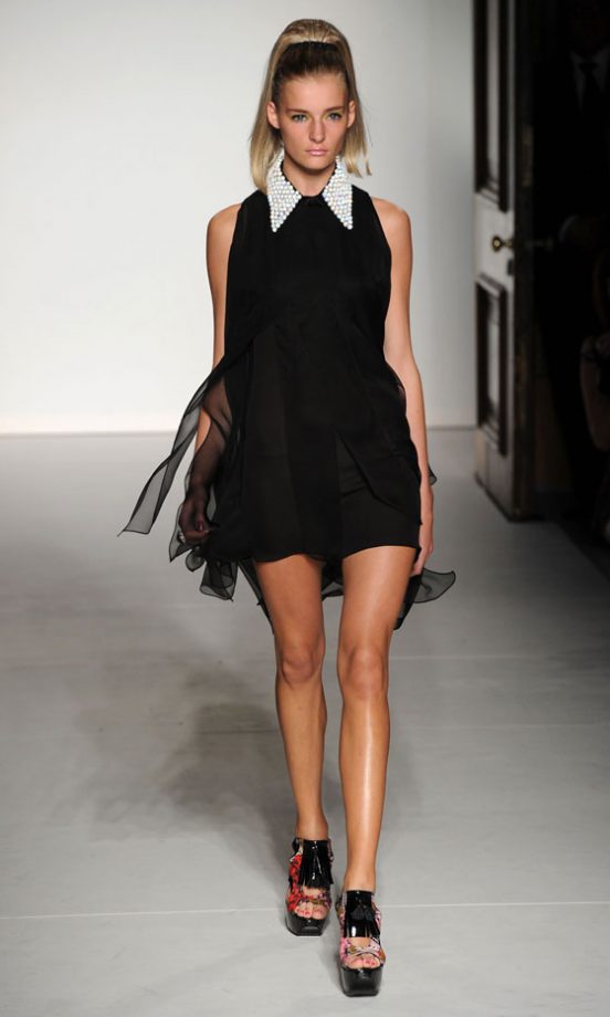 Model At The PPQ Show At London Fashion Week SS13