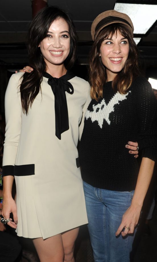 Daisy Lowe And Alexa Chung At The Moschino Show At London Fashion Week SS13