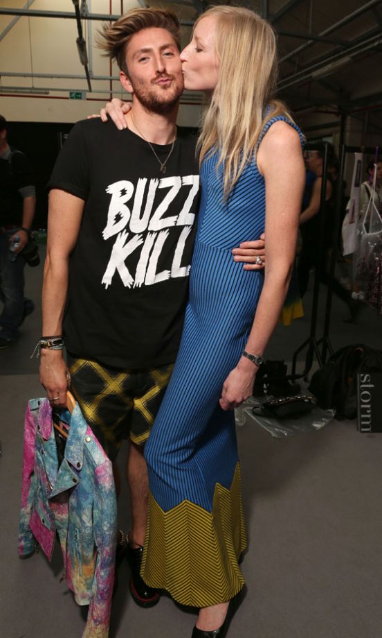 Henry Holland And Jade Parfitt Backstage At The House Of Holland Show At London Fashion Week SS13