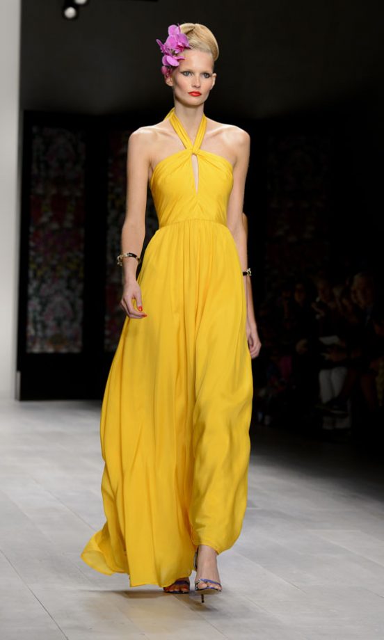 Model At The ISSA Show At London Fashion Week SS13
