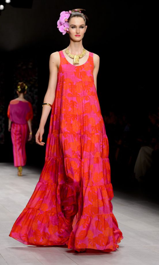 Model At The ISSA Show At London Fashion Week SS13