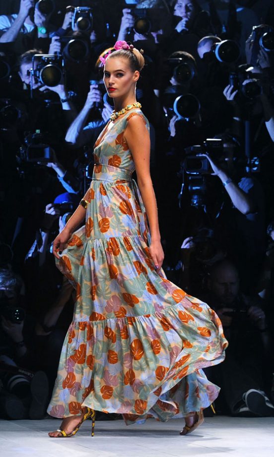 Model At The ISSA Show At London Fashion Week SS13
