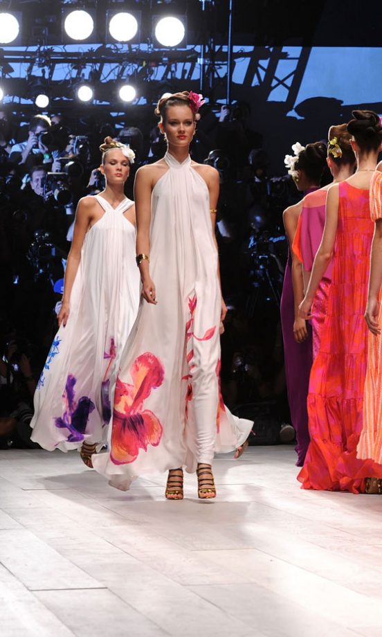 Models At The ISSA Show At London Fashion Week SS13