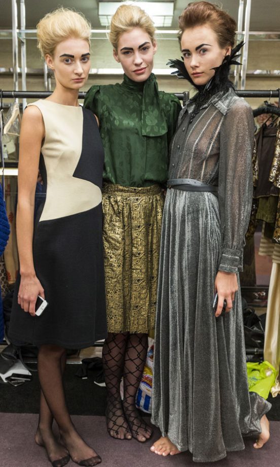 Models At The Retrospective Show At London Fashion Week SS13