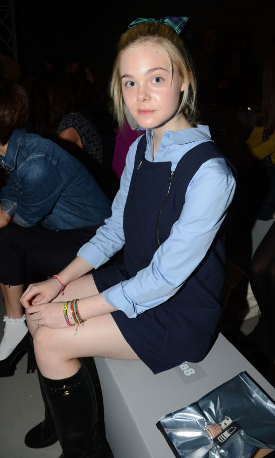 Elle Fanning At The Topshop Unique Show At London Fashion Week SS13