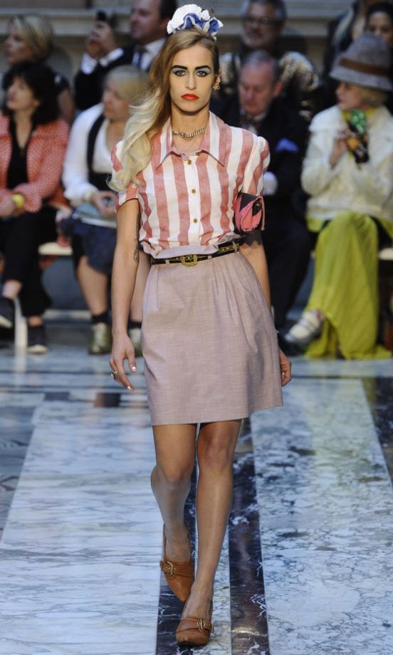 Alice Dellal On The Catwalk At The Vivienne Westwood Show At London Fashion Week SS13, September 2012