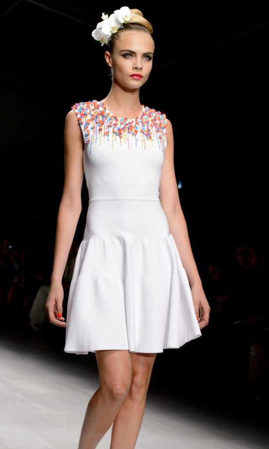 Cara Delevingne At The Topshop Unique Show At London Fashion Week SS13, September 2012