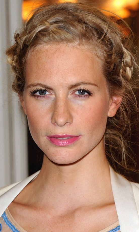 Poppy Delevingne's Plaited Updo Hairstyle At London Fashion Week SS13, September 2012