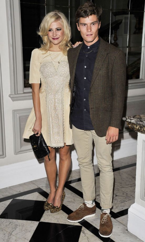 Pixie Lott And Oliver Cheshire At The Temperley Show At London Fashion Week SS13, September 2012