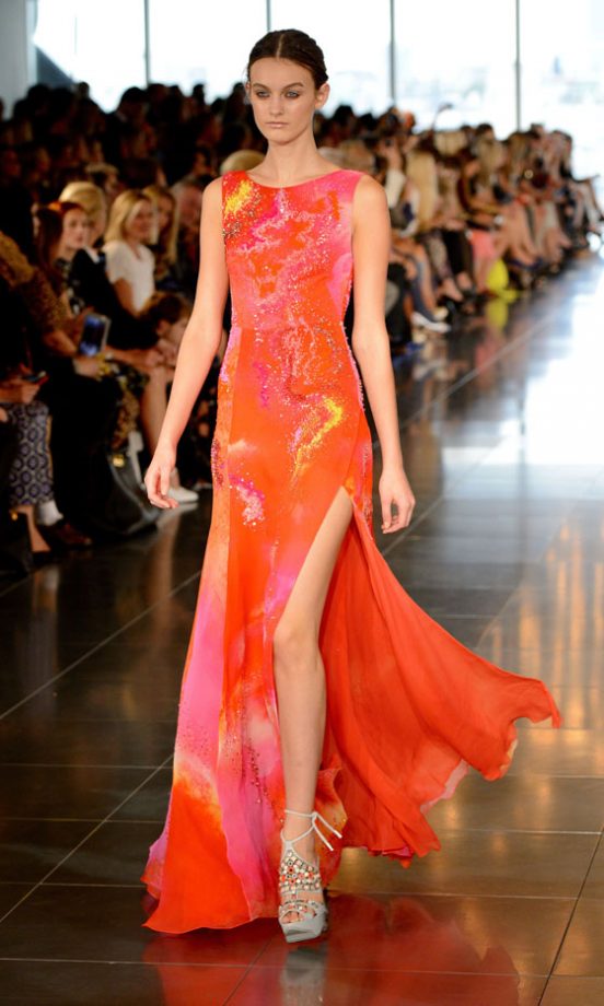 Model At The Matthew Williamson Show At London Fashion Week SS13, September 2012